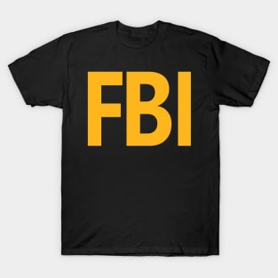 FBI Shirt Front Print Gold T-Shirt